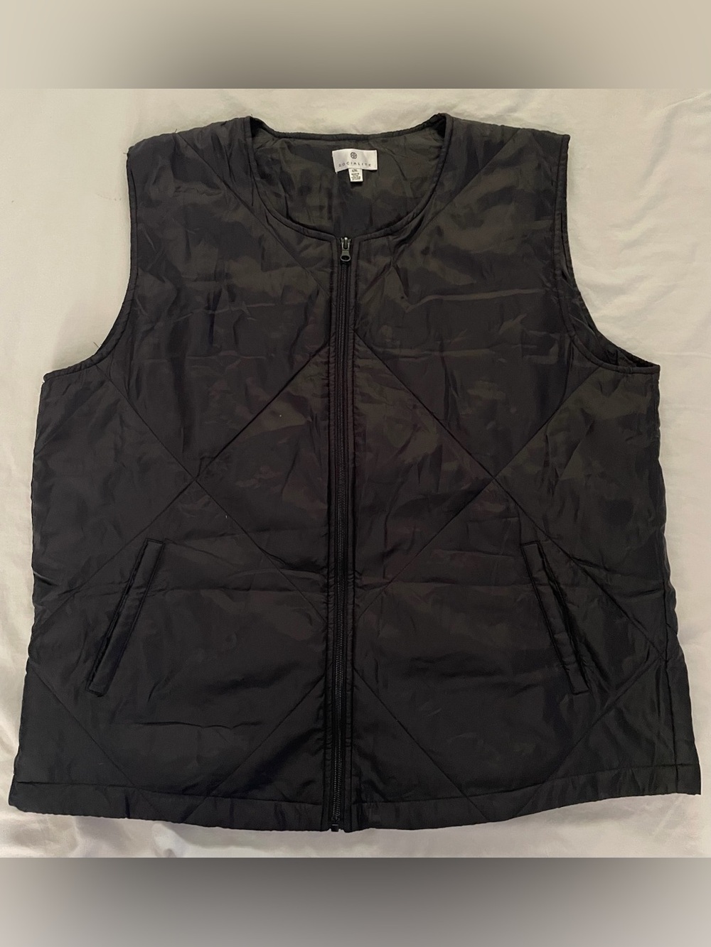 Socialite Black Diamond Quilted Vest